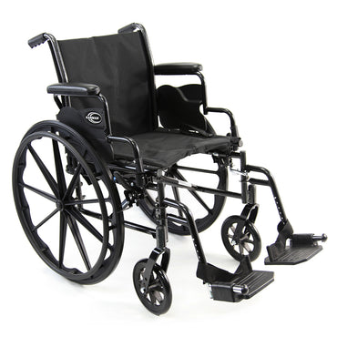 Karman LT-700T 20 inch Height Adujustable Seat 36 lbs. Lightweight Steel Wheelchair with Removable Armrest